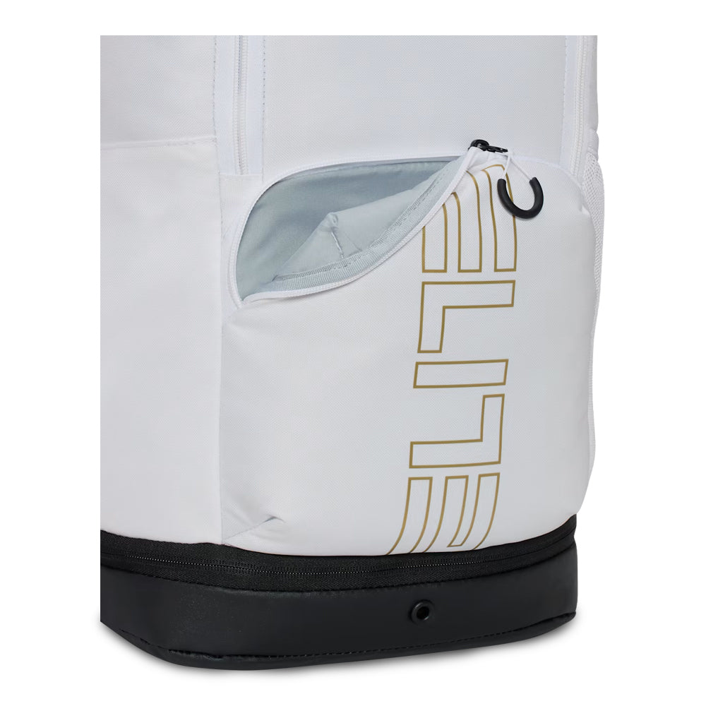 Nike Varsity Elite Backpack - White/Black &amp; Metallic Gold