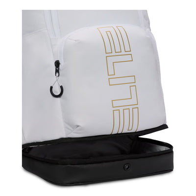 Nike Varsity Elite Backpack - White/Black & Metallic Gold