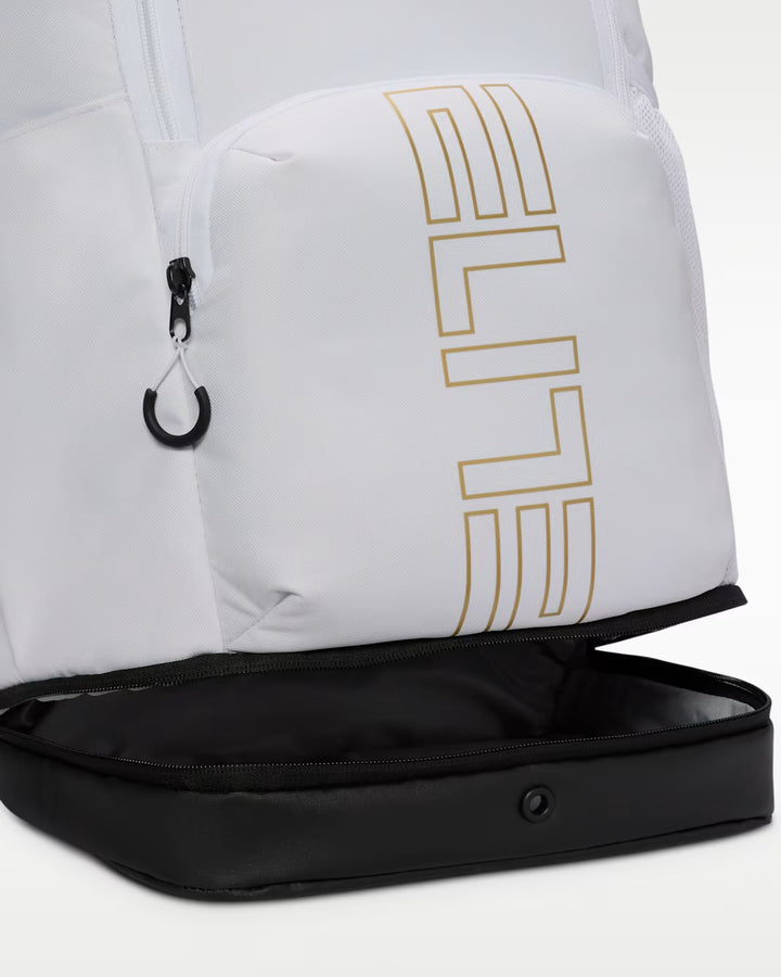 Nike Varsity Elite Backpack - White/Black &amp; Metallic Gold