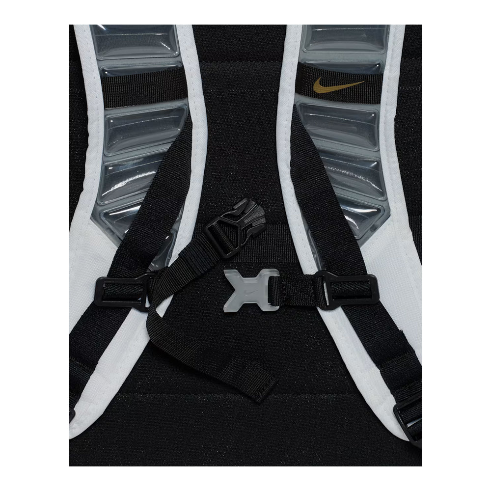 Nike Varsity Elite Backpack - White/Black &amp; Metallic Gold