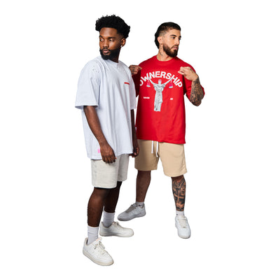 Ownership Men's Heavy Heart & Brain T-Shirt - Red 4