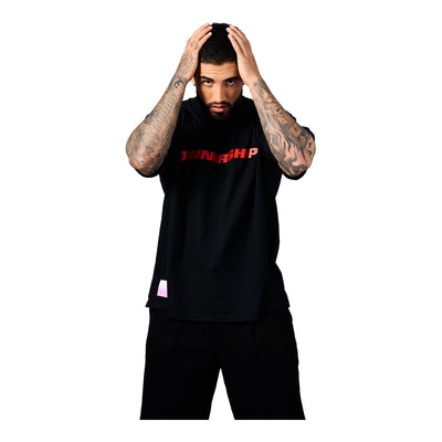 Ownership Men's Solid T-Shirt - Black & Red 3