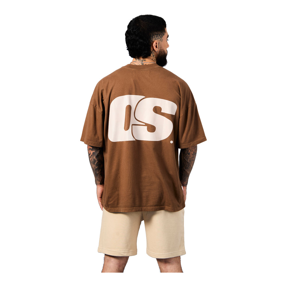 Ownership Men's Solid T-Shirt - Brown & White 3