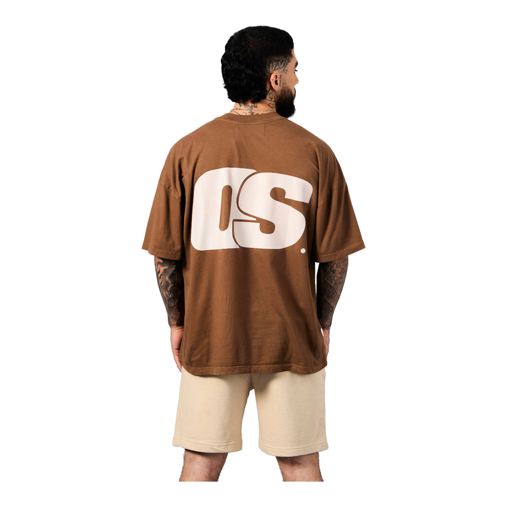 Ownership Men's Solid T-Shirt - Brown & White