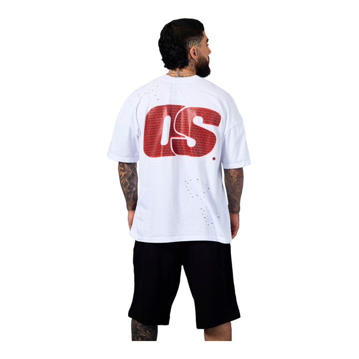 Ownership Men's Solid T-Shirt - White & Red