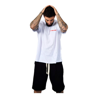 Ownership Men's Solid T-Shirt - White & Red 5