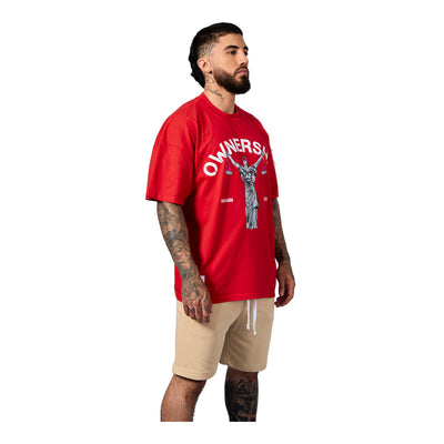 Ownership Men's Heavy Heart & Brain T-Shirt - Red 2