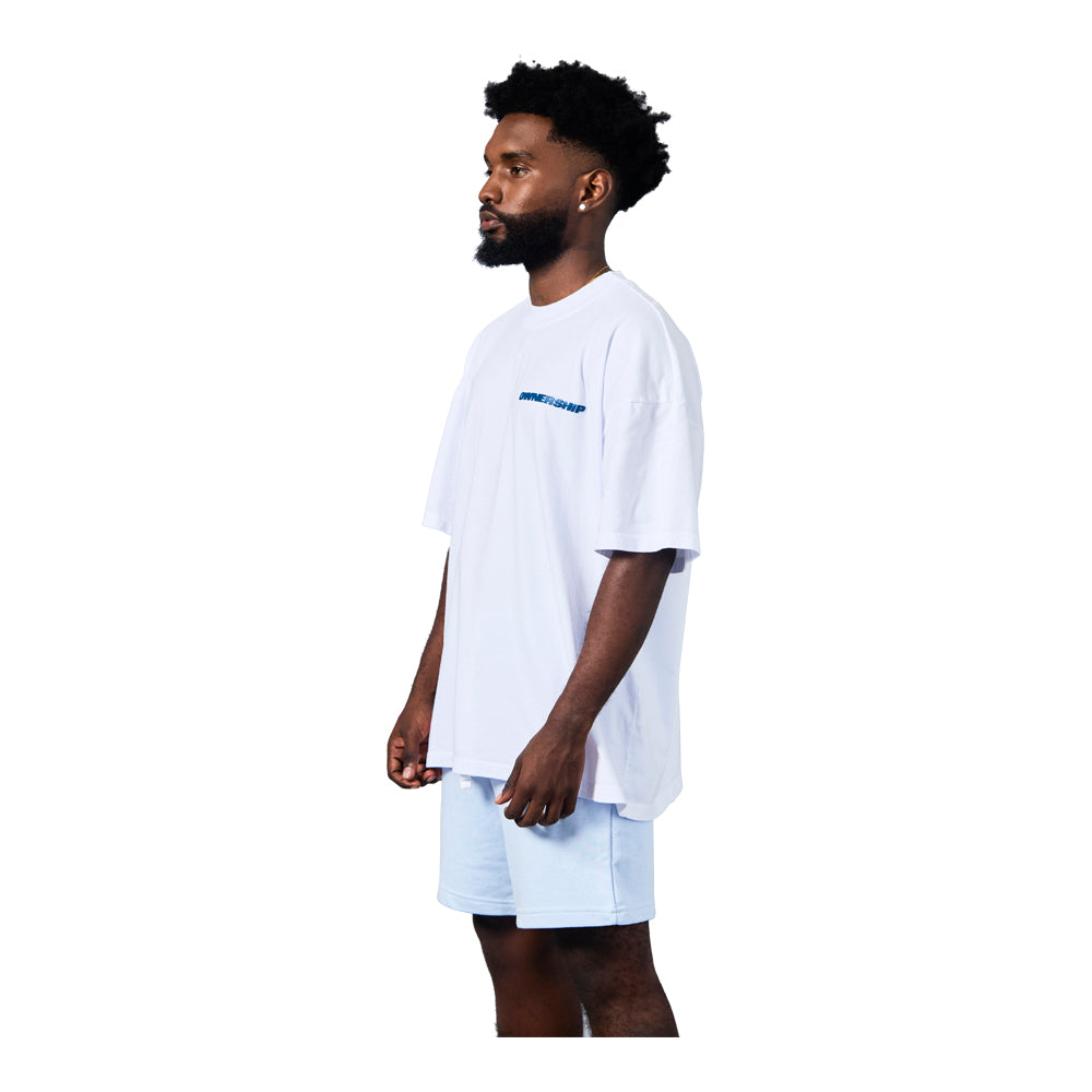 Ownership Men's Solid Monogram T-Shirt - White & Navy 6
