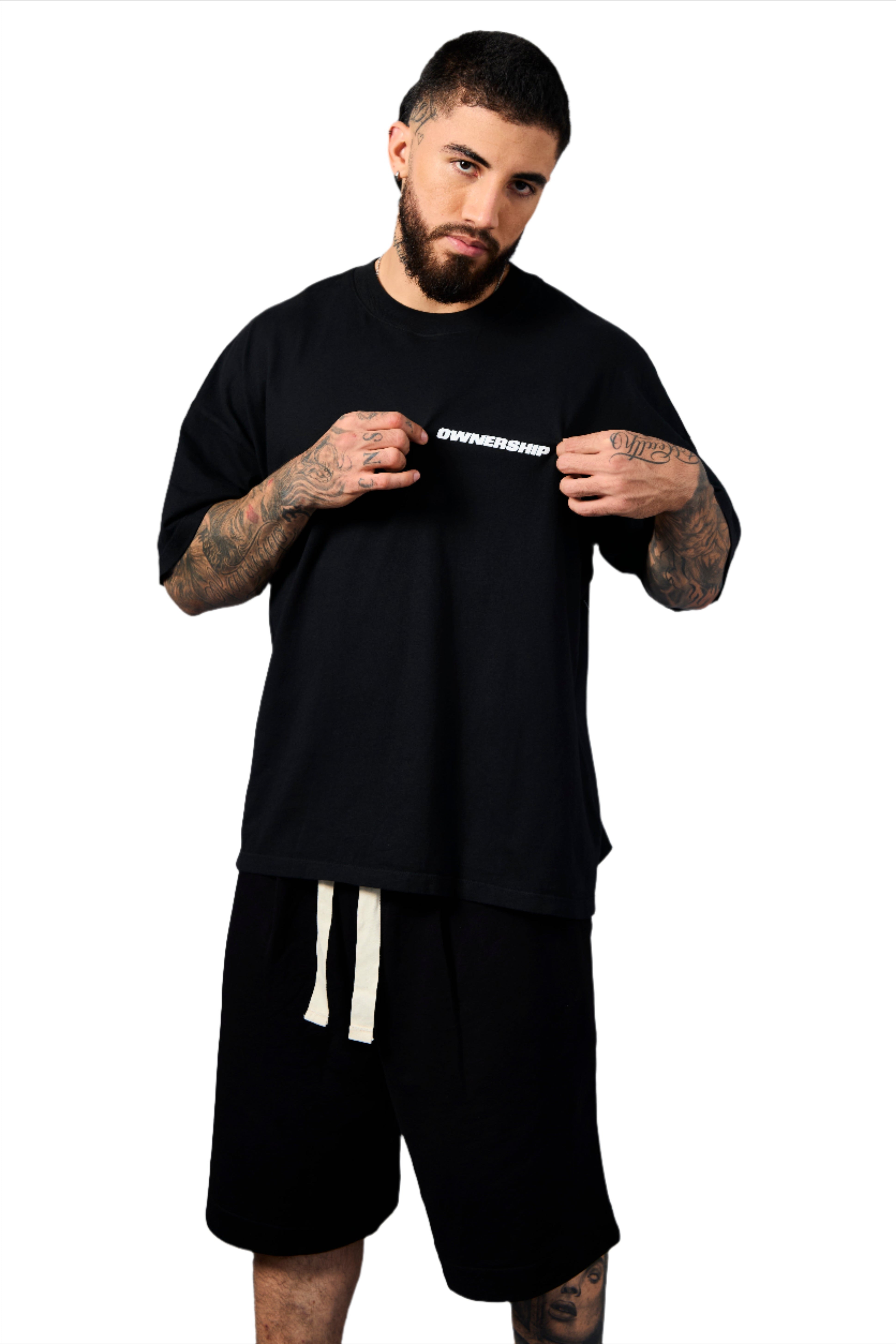 Ownership Men's Solid T-Shirt - Black & White 2