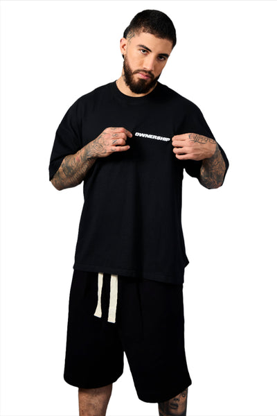 Ownership Men's Solid T-Shirt - Black & White 2