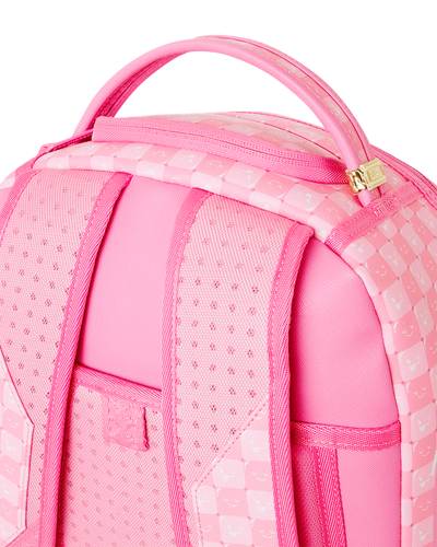 Sprayground Pink New Check Faces Backpack