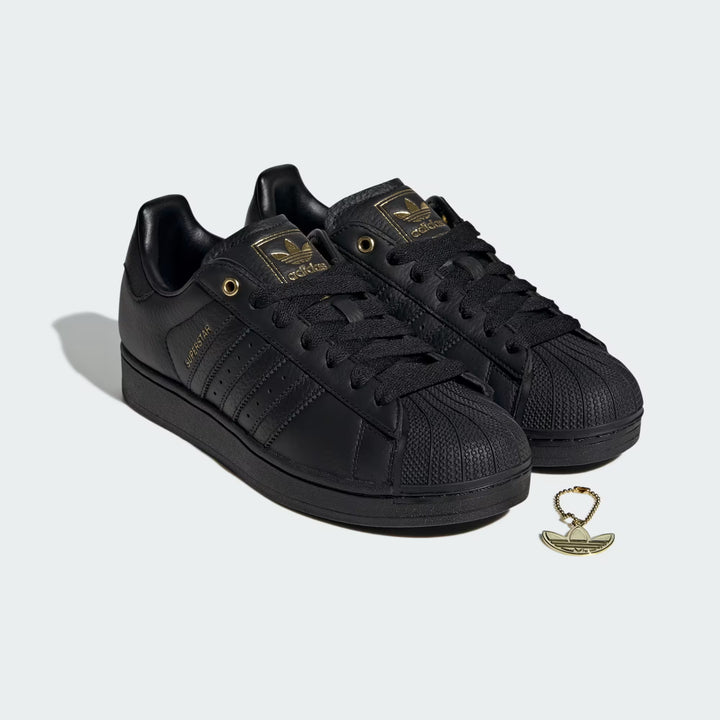 Adidas Superstart II Sneakers - Core Black &amp; Gold Metallic