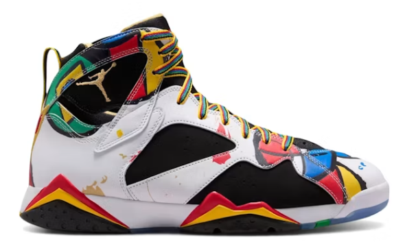 Men's Air Jordan 7 Retro Miro White/Metallic Gold/Sport Red/Varsity Royal IQ6573-100