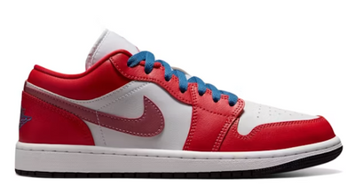 Women's Air Jordan 1 Low Track Red/White/Desert Berry/True Blue DC0774-608