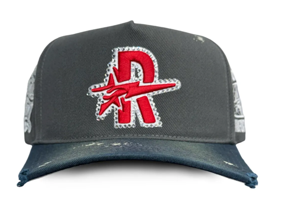 Men's Rough Play Vintage Snapback Grey/Navy/Red vintagehat-grynvy