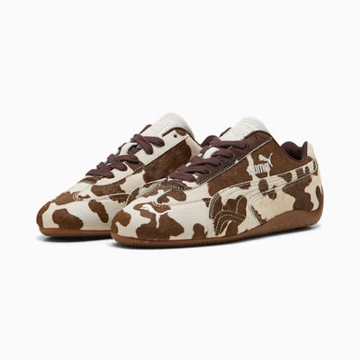 Women's Puma Speedcat Cow Print Chocolate Brown-Gum 406141-01