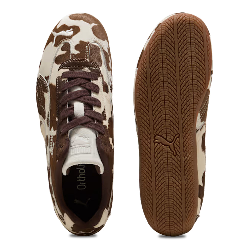 Women's Puma Speedcat Cow Print Chocolate Brown-Gum 406141-01