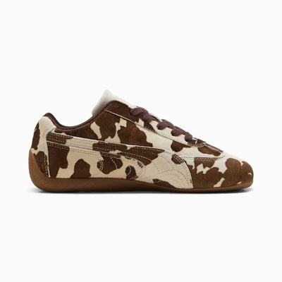 Women's Puma Speedcat Cow Print Chocolate Brown-Gum 406141-01