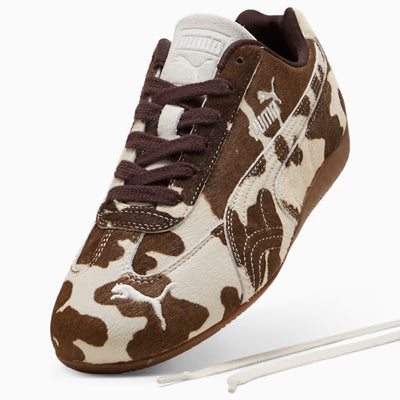 Women's Puma Speedcat Cow Print Chocolate Brown-Gum 406141-01