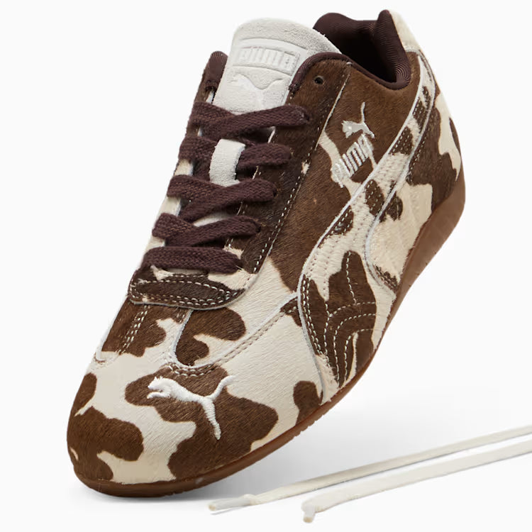 Women's Puma Speedcat Cow Print Chocolate Brown-Gum 406141-01