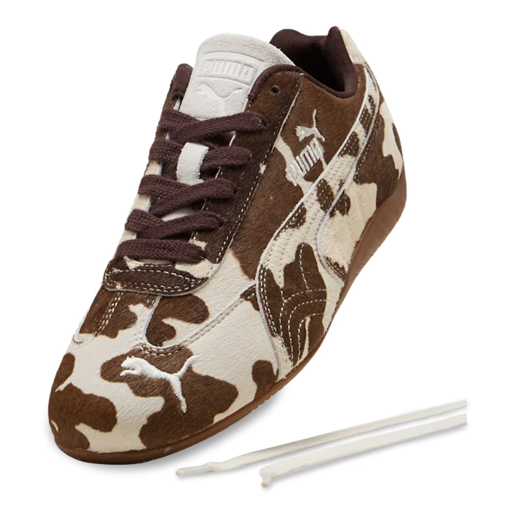 Women's Puma Speedcat Cow Print Chocolate Brown-Gum 406141-01
