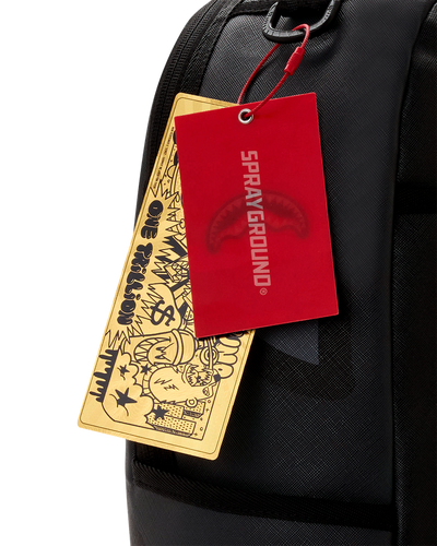 Sprayground Center Rip Revealing Gray Check Backpack