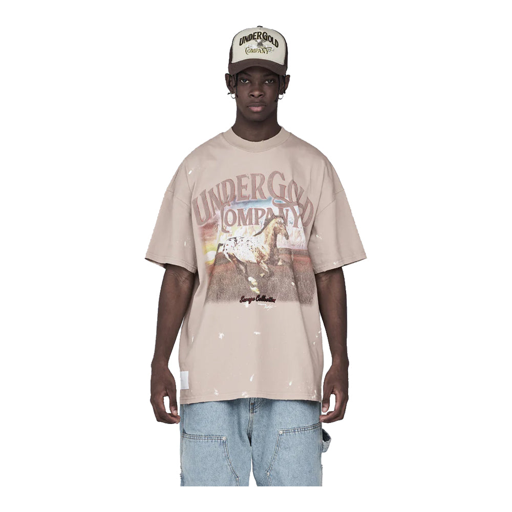Undergold Men's Savage Horses Sunset T-Shirt 1