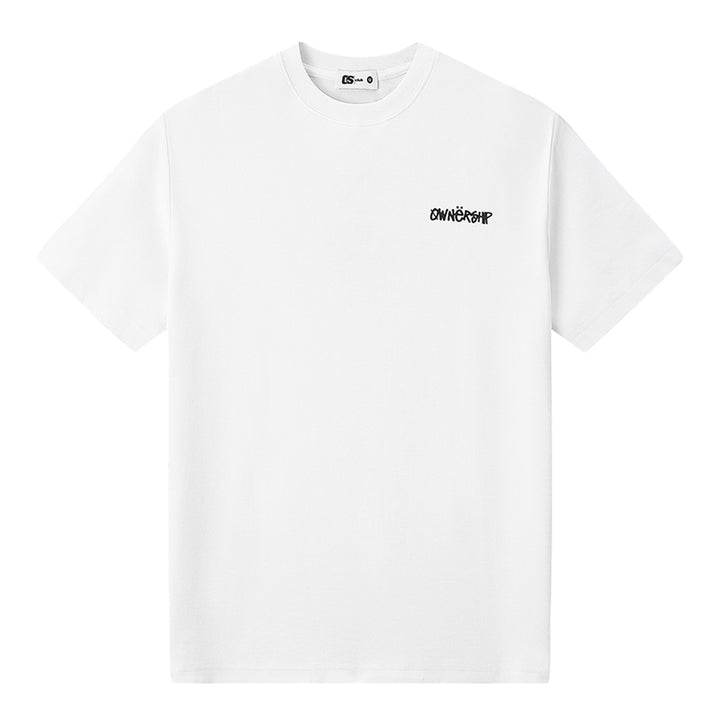 Ownership Men's Skull Star T-Shirt - White & Black 1