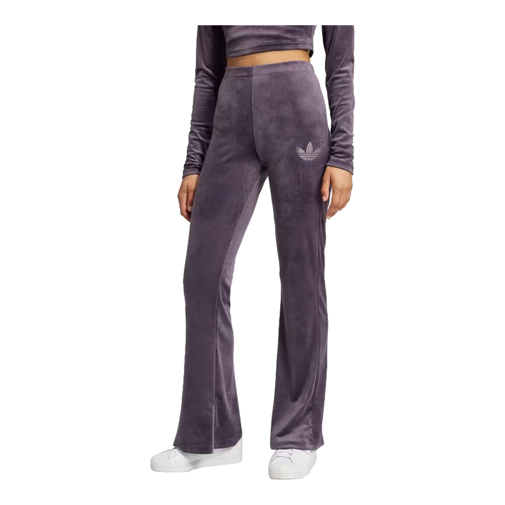 adidas Women's Velvet Pants With Rhinestone Trefoil 3