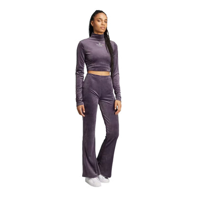 adidas Women's Velvet Pants With Rhinestone Trefoil 5