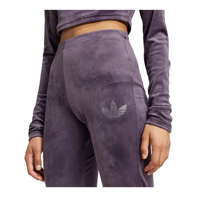 adidas Women's Velvet Pants With Rhinestone Trefoil 2