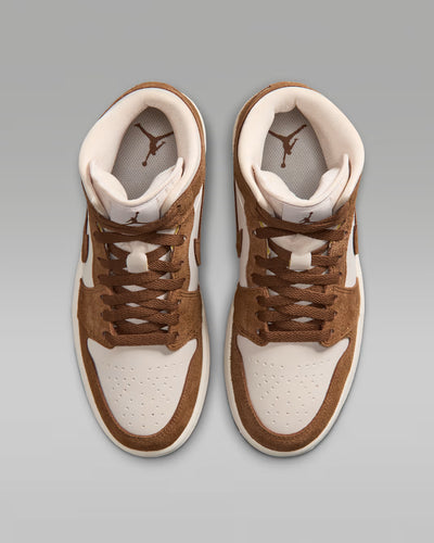 Women's Air Jordan 1 Mid Light British Tan/Chalk BQ6472-203