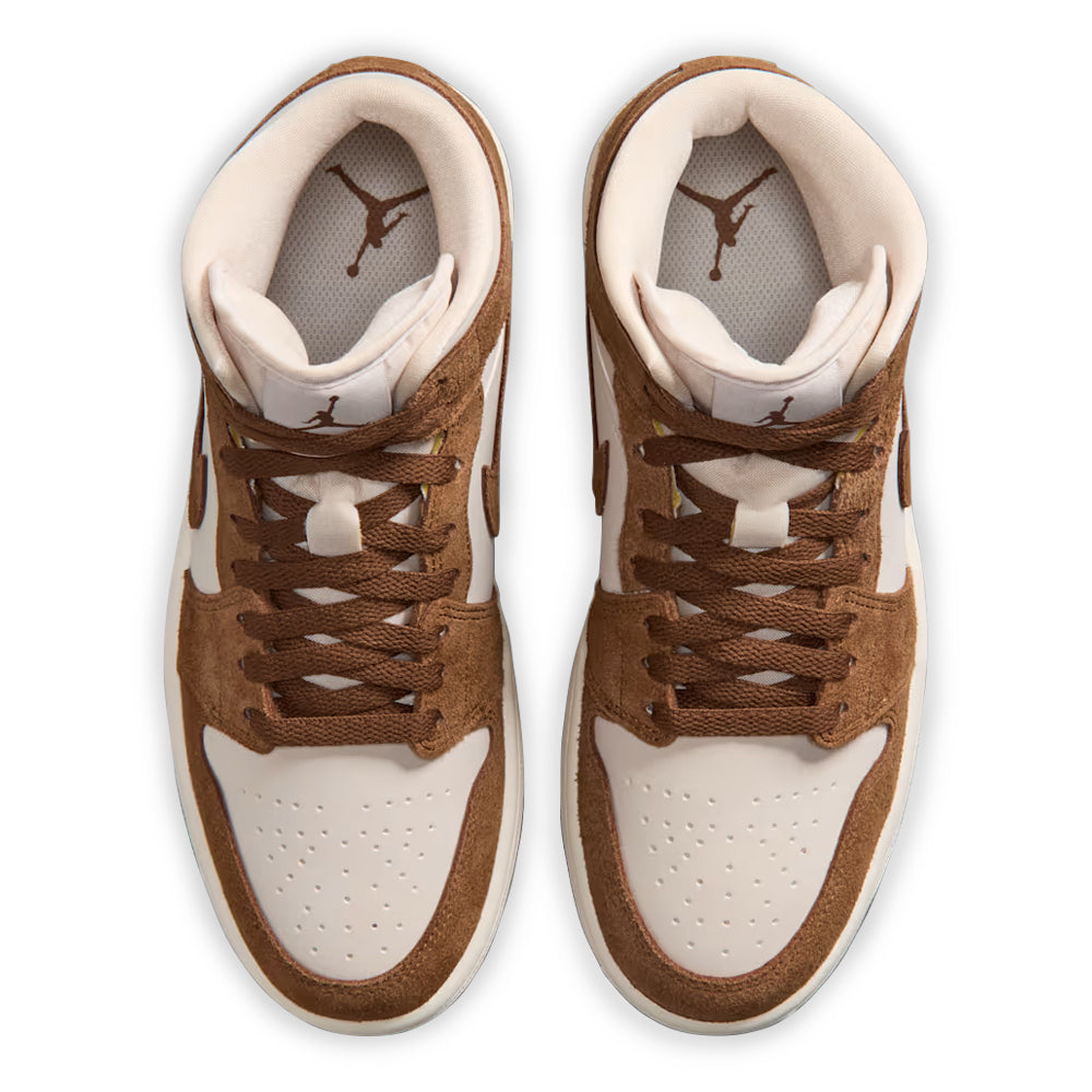 Women's Air Jordan 1 Mid Light British Tan/Chalk BQ6472-203