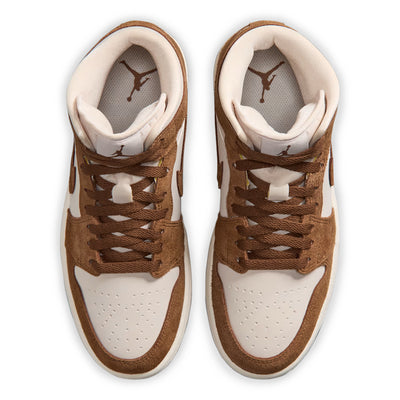 Women's Air Jordan 1 Mid Light British Tan/Chalk BQ6472-203
