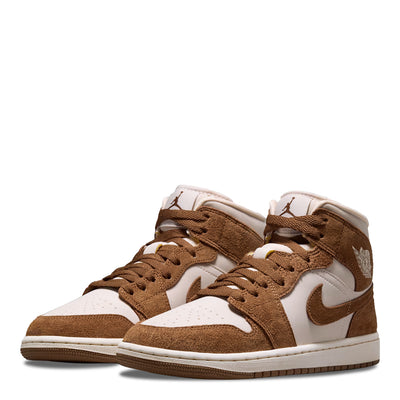 Women's Air Jordan 1 Mid Light British Tan/Chalk BQ6472-203