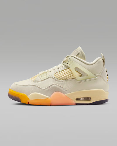 Women's Air Jordan 4 Retro Birds of Paradise Coconut Milk/Metallic Gold/Muslin/Bright Mango/Sundial/Black HV0823-101