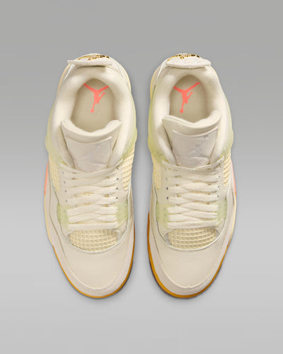 Women's Air Jordan 4 Retro Birds of Paradise Coconut Milk/Metallic Gold/Muslin/Bright Mango/Sundial/Black HV0823-101