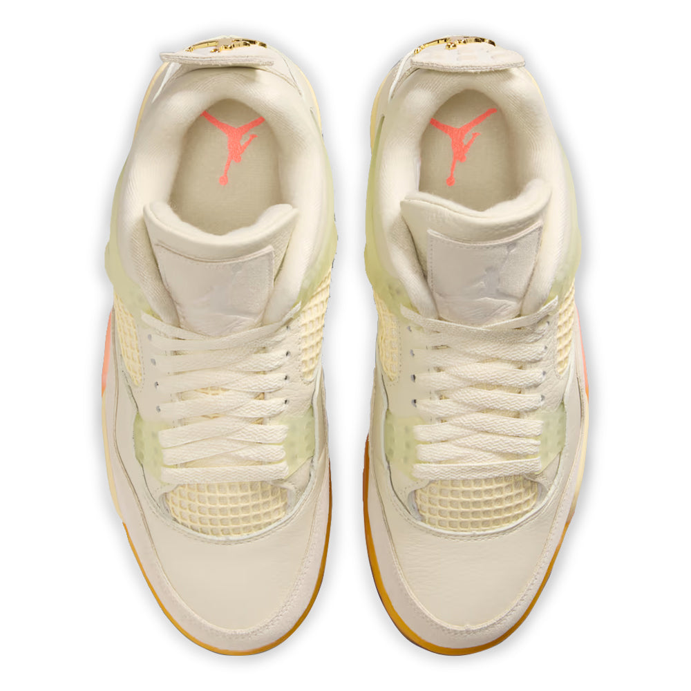 Women's Air Jordan 4 Retro Birds of Paradise Coconut Milk/Metallic Gold/Muslin/Bright Mango/Sundial/Black HV0823-101