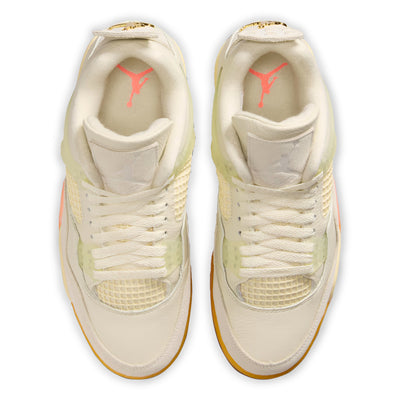 Women's Air Jordan 4 Retro Birds of Paradise Coconut Milk/Metallic Gold/Muslin/Bright Mango/Sundial/Black HV0823-101