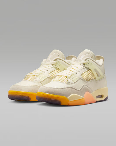 Women's Air Jordan 4 Retro Birds of Paradise Coconut Milk/Metallic Gold/Muslin/Bright Mango/Sundial/Black HV0823-101
