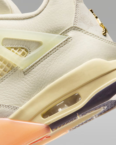 Women's Air Jordan 4 Retro Birds of Paradise Coconut Milk/Metallic Gold/Muslin/Bright Mango/Sundial/Black HV0823-101