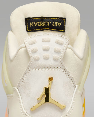 Women's Air Jordan 4 Retro Birds of Paradise Coconut Milk/Metallic Gold/Muslin/Bright Mango/Sundial/Black HV0823-101