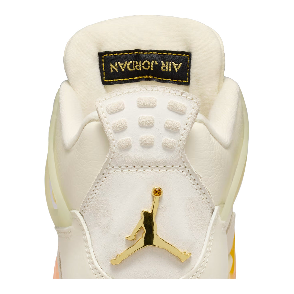 Women's Air Jordan 4 Retro Birds of Paradise Coconut Milk/Metallic Gold/Muslin/Bright Mango/Sundial/Black HV0823-101