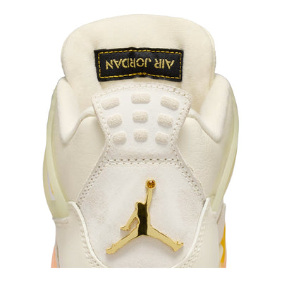 Women's Air Jordan 4 Retro Birds of Paradise Coconut Milk/Metallic Gold/Muslin/Bright Mango/Sundial/Black HV0823-101