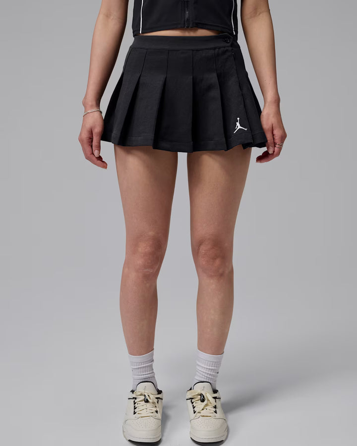Womens Jordan Brooklyn 010 Pleated Skirt Black/White IF1372-010 1