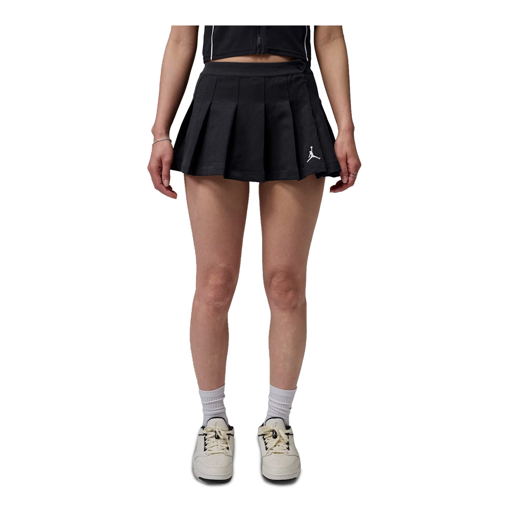 Womens Jordan Brooklyn 010 Pleated Skirt Black/White IF1372-010