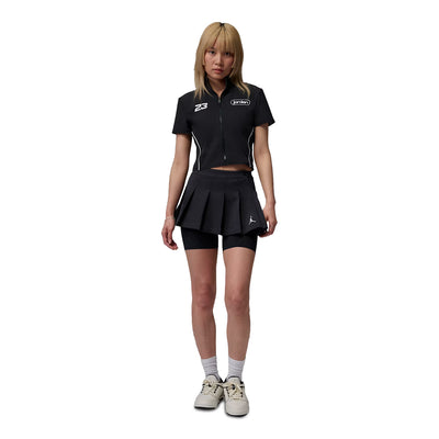 Womens Jordan Brooklyn 010 Pleated Skirt Black/White IF1372-010