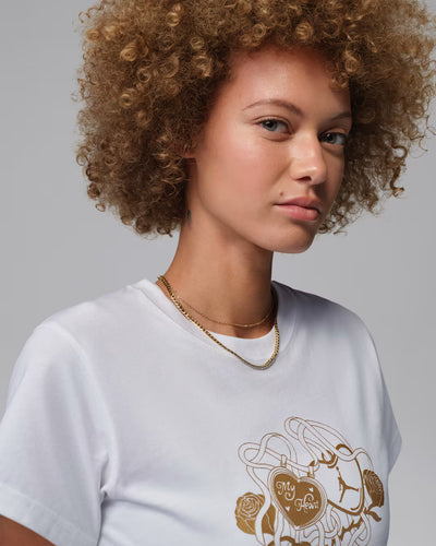 Women's Jordan Brooklyn Graphic T-Shirt White IR0782-100