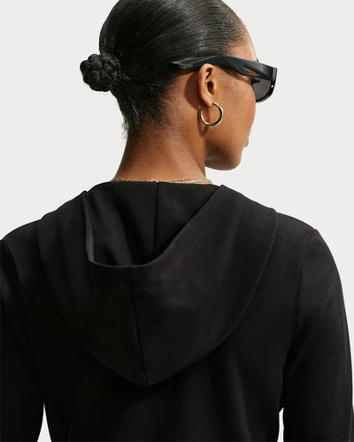 Women's Nike Sportswear Chill Knit Slim Long-Sleeve Full-Zip Top Black/Black/White IM8379-010