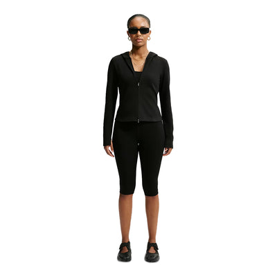 Women's Nike Sportswear Chill Knit Slim Long-Sleeve Full-Zip Top Black/Black/White IM8379-010